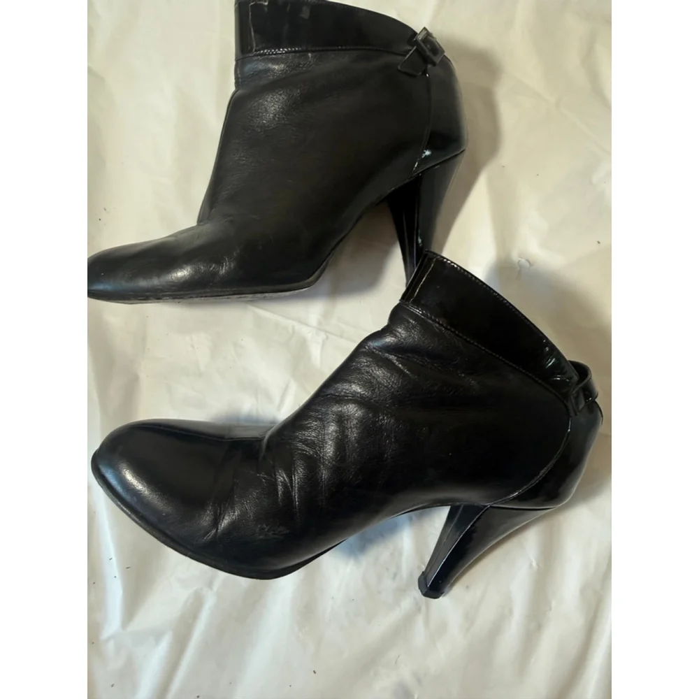 CHANEL Boots Leather Authentic size 6 - Picture 2 of 16